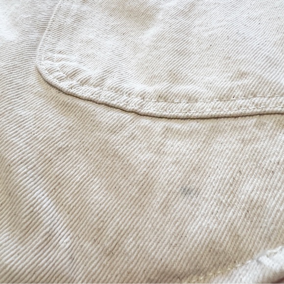 Zara Cream Denim Jacket M - Picture 7 of 9